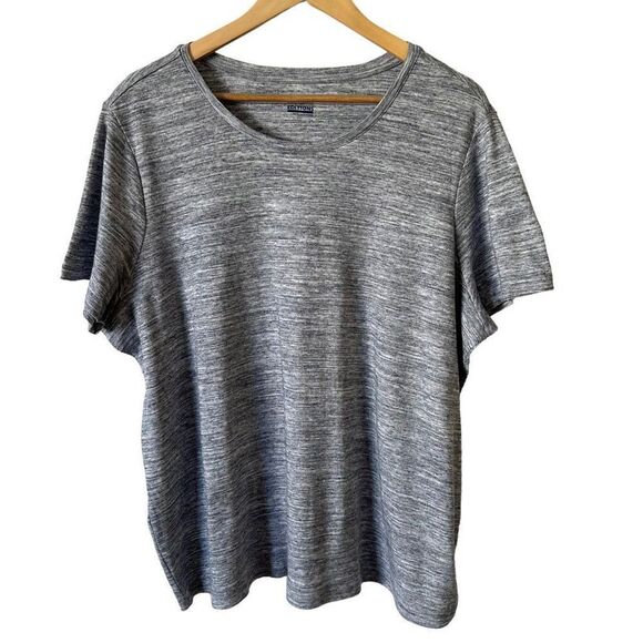 Basic Editions Gray Short Sleeve Tee - Picture 1 of 13